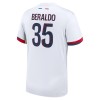 Maillot de Foot Paris Saint-Germain Lucas Beraldo 35 Exterieur 2024-25